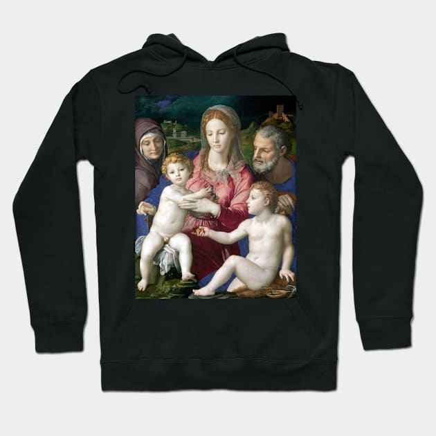 Agnolo di Cosimo, called Bronzino Holy Family with St. Anne and the Infant St. John Hoodie by pdpress